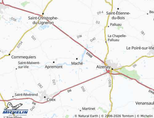 MICHELIN Maché map - ViaMichelin