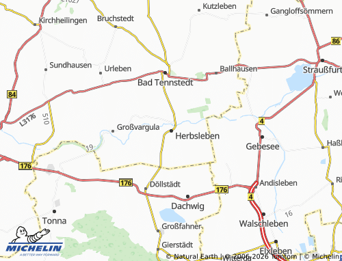 MICHELIN Herbsleben map - ViaMichelin