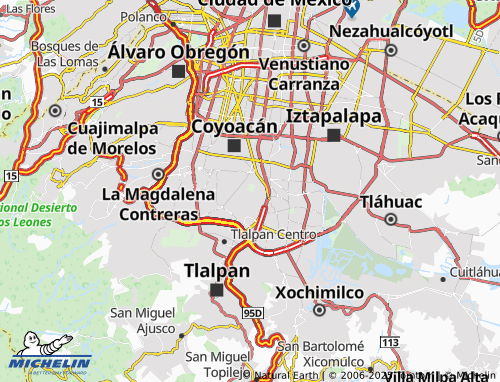 Mapa MICHELIN Ajusco Huayamilpas - ViaMichelin