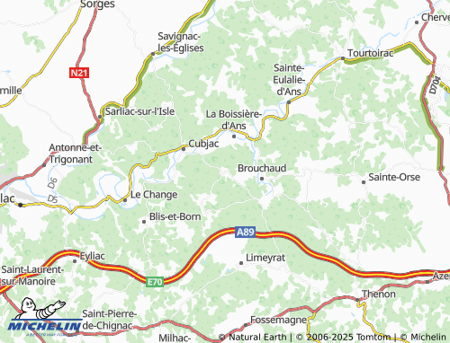 MICHELIN-Landkarte Puyboucher - ViaMichelin