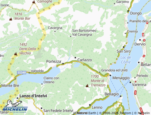 MICHELIN Carlazzo map - ViaMichelin