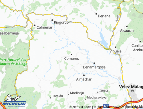 Mappa MICHELIN Comares - ViaMichelin