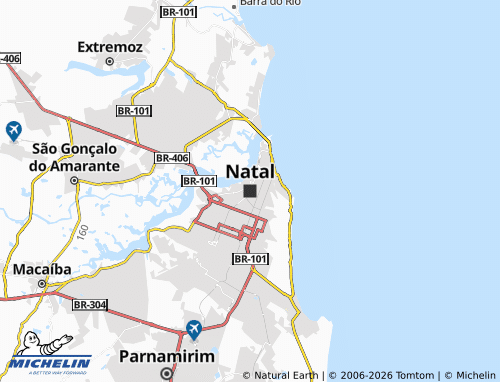 Mappa MICHELIN Natal - ViaMichelin
