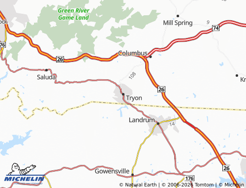 Carte MICHELIN Tryon - ViaMichelin