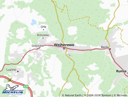 MICHELIN Wejherowo map - ViaMichelin