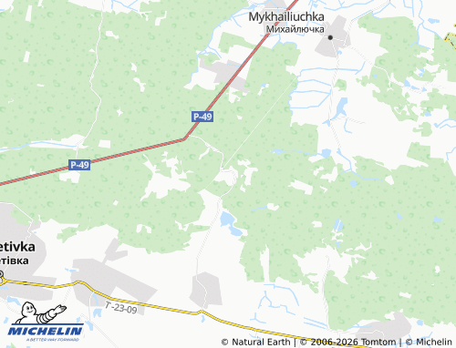 MICHELIN Kupyne map - ViaMichelin