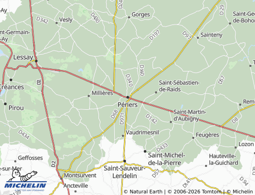Mapa MICHELIN Périers - ViaMichelin