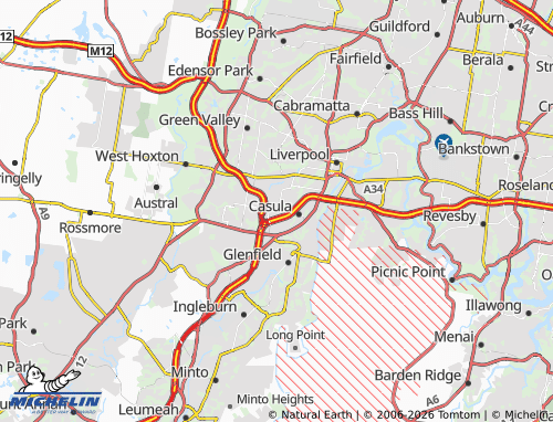 Mapa MICHELIN Prestons - ViaMichelin