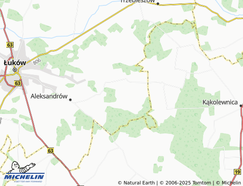 MICHELIN Kownatki map - ViaMichelin