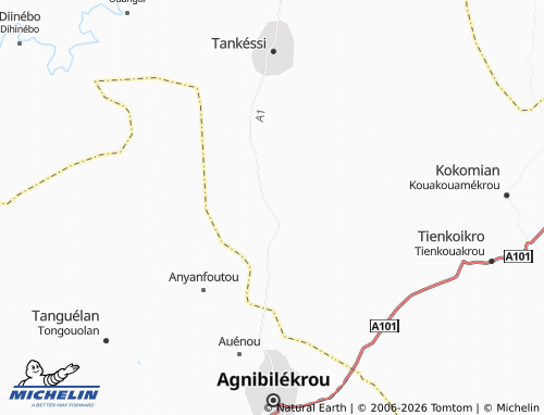 MICHELIN-Landkarte Akasso - ViaMichelin