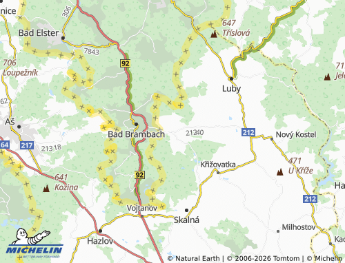 MICHELIN Plesná map - ViaMichelin