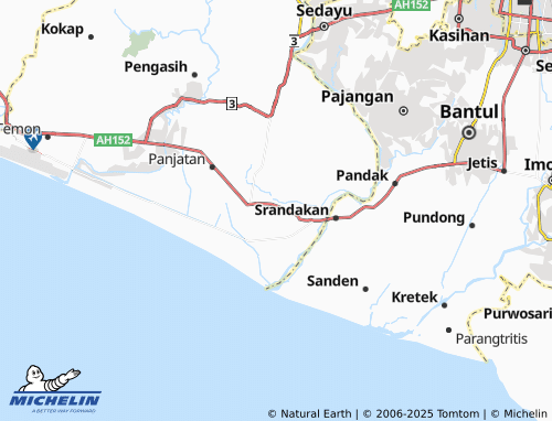 MICHELIN Galur map - ViaMichelin