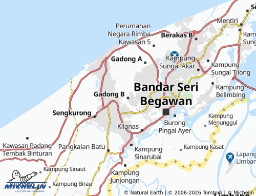 Mapa MICHELIN Gadong B - ViaMichelin