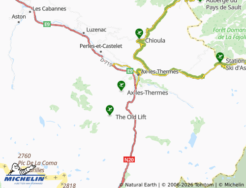 Mappa MICHELIN Ax Bonascre - ViaMichelin