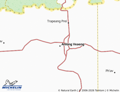 Mapa MICHELIN Anlong Veaeng - ViaMichelin