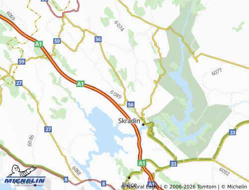 MICHELIN-Landkarte Gračac - ViaMichelin