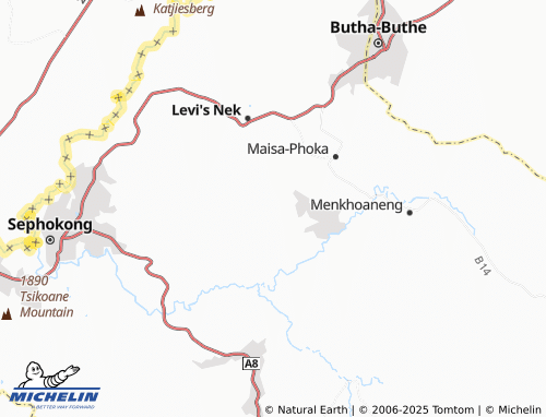 MICHELIN Litlhokong map - ViaMichelin