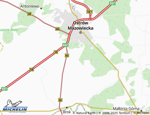 MICHELIN Stara Grabownica map - ViaMichelin