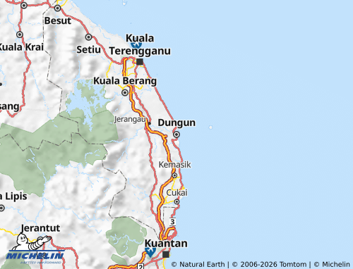 MICHELIN Dungun map - ViaMichelin