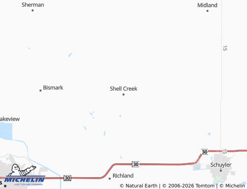 Carte MICHELIN Shell Creek - ViaMichelin