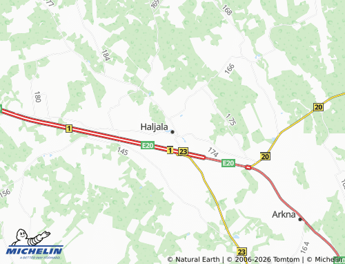 MICHELIN Haljala map - ViaMichelin