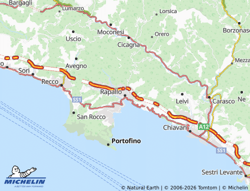 MICHELIN Rapallo map - ViaMichelin