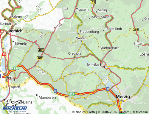 MICHELIN Orscholz map - ViaMichelin