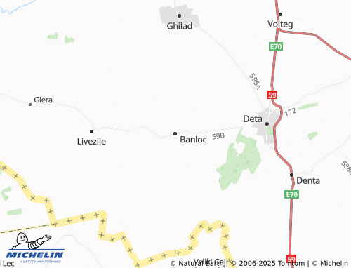 MICHELIN Banloc map - ViaMichelin