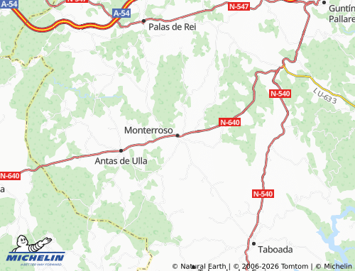 MICHELIN Monterroso map - ViaMichelin