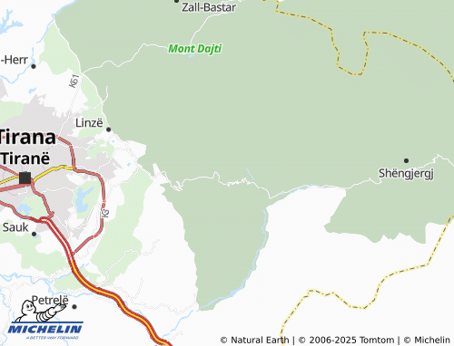 MICHELIN Shkallë map - ViaMichelin