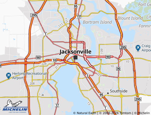 Carte MICHELIN Jacksonville - ViaMichelin
