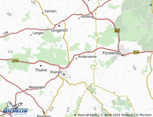 MICHELIN Andervenne map - ViaMichelin