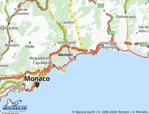 Carte MICHELIN Menton - ViaMichelin