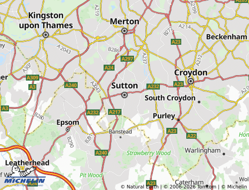 Mappa MICHELIN Sutton - ViaMichelin
