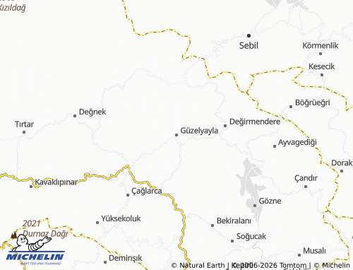 MICHELIN Güzelyayla map - ViaMichelin