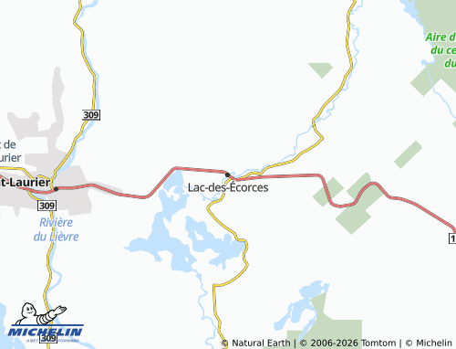 Mappa MICHELIN Lac-des-Écorces - ViaMichelin