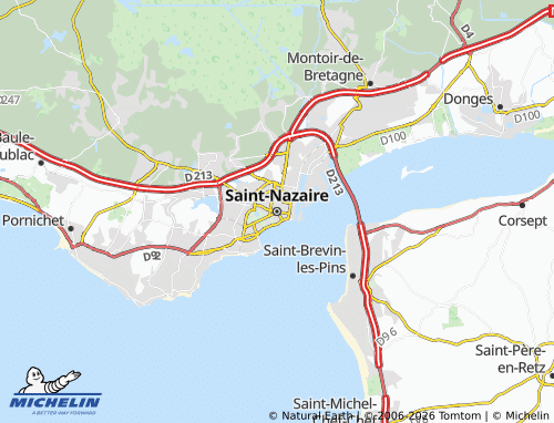 Carte MICHELIN Saint-Nazaire - ViaMichelin