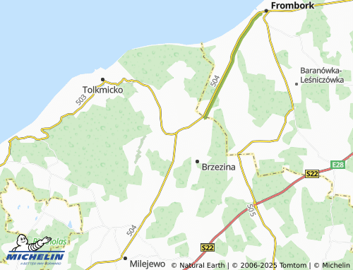 MICHELIN Pogrodzie map - ViaMichelin