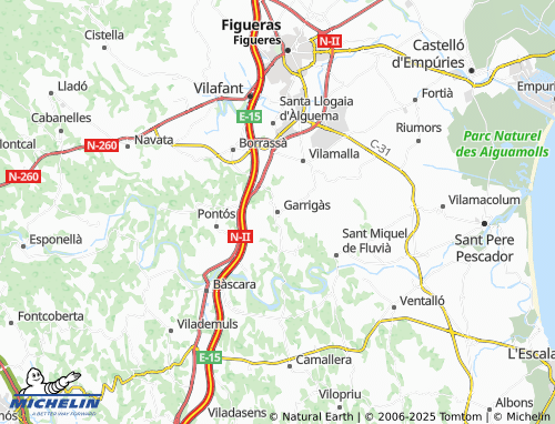 MICHELIN Garrigàs map - ViaMichelin