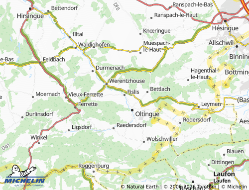 Mapa MICHELIN Fislis - ViaMichelin