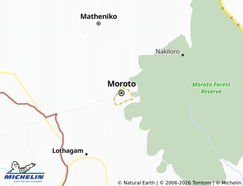 Carte MICHELIN Moroto - ViaMichelin