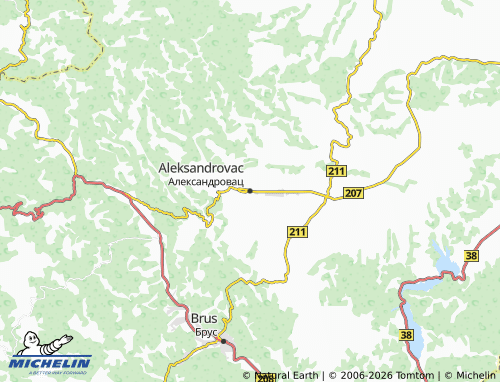 Mapa MICHELIN Aleksandrovac - ViaMichelin