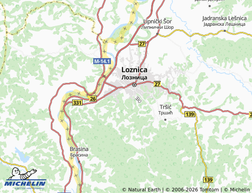 Mapa MICHELIN Krajišnici - ViaMichelin