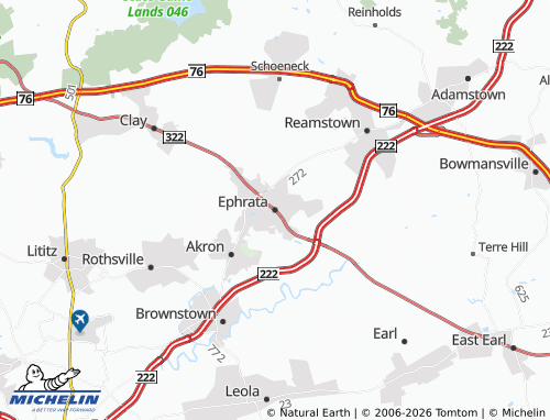 Kaart MICHELIN Ephrata - ViaMichelin