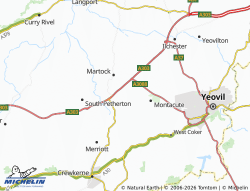 MICHELIN Stoke Sub Hamdon map - ViaMichelin