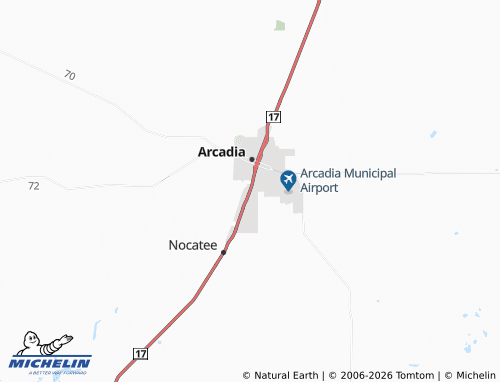 Carte MICHELIN Southeast Arcadia - ViaMichelin