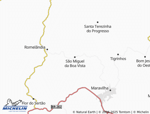 MICHELIN São Miguel da Boa Vista map - ViaMichelin