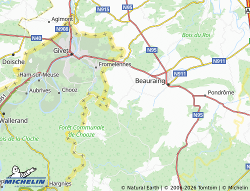 MICHELIN Winenne map - ViaMichelin