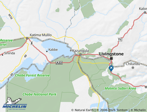Carte MICHELIN Chobe - ViaMichelin