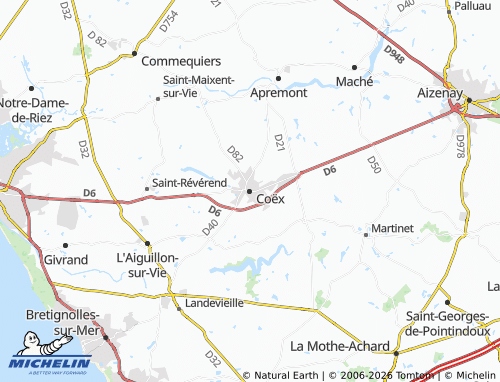 MICHELIN Coëx map - ViaMichelin